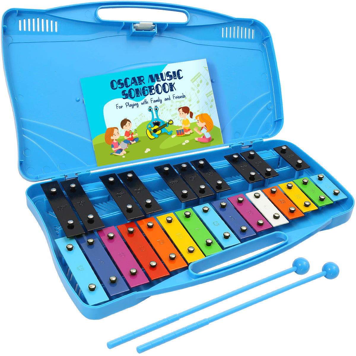 27 Note Glockenspiel Xylophone Professional Lightweight with Mallets  Compact Hand Percussion Lightweight Compact Beginners