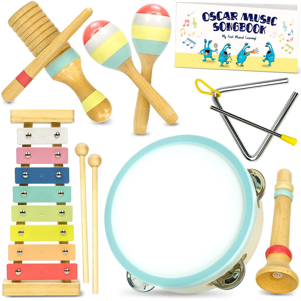 Baby Instrument Kit Montessori Baby Musical Instrument Set for Toddlers 1-3 with Xylophone ...