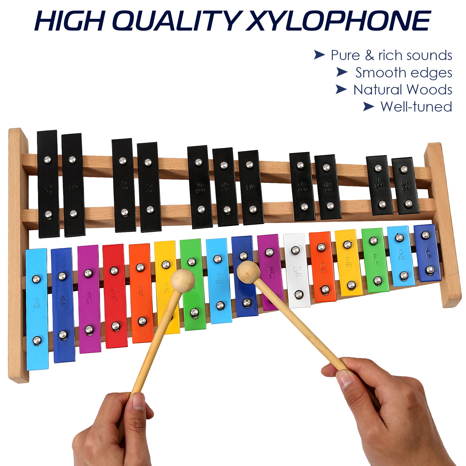Glockenspiel Xylophone 27 Note Colorful Metal Keys Full Size Percussio Glockenspiel Xylophone 27 Note Colorful Metal Keys Full Size Percussio